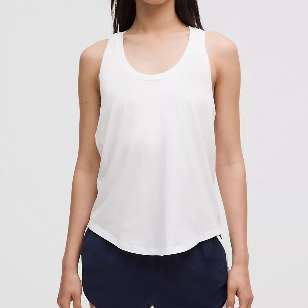 Lululemon White Racerback Love Tank Top